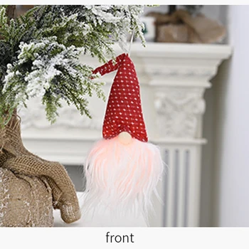Веселое Рождественское украшение Лесной Старик Кулон со светом Маленькая Безликая Кукла Светящийся кулон Подвесные украшения 2020 Новинка
