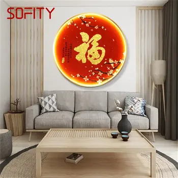 Внутренние настенные светильники SOFITY, настенные светильники в китайском стиле, современные креативные светодиодные светильники для гостиной, бра для дома, спальни