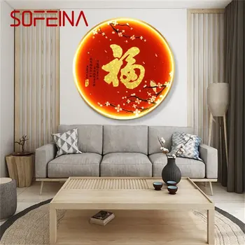Внутренние настенные светильники SOFEINA, настенные светильники в китайском стиле, светодиодные современные креативные светильники для гостиной, бра для дома, спальни