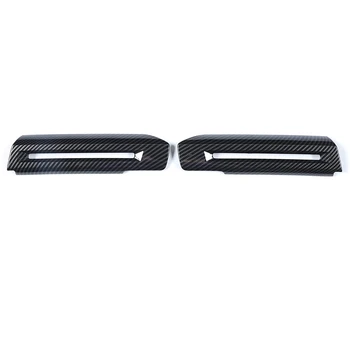 Внутренняя отделка дверной ручки, наклейки, аксессуары для Ford Mustang 2015-2021, ABS, карбоновое волокно, черный