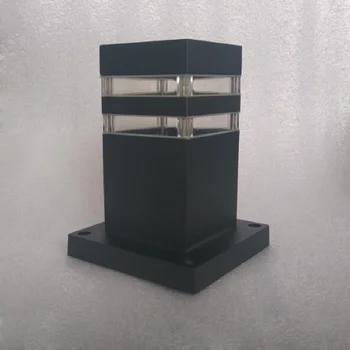 Водоустойчивая алюминиевая лампа штендера Европа дверная колонна светлая квадратная наружная загородка освещает черный 88 мм