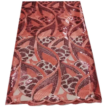 Высококачественное вышитое парчовое кружево французский тюль Кружевная ткань для вечернего платья из кружевной ткани Нигерии FYIN21