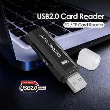 Высокоскоростной Кард-ридер Компьютерная Поддержка Портативный Кард-ридер USB 2.0 5 Гбит/с 2 в 1 Адаптер Для Карт памяти SD TF