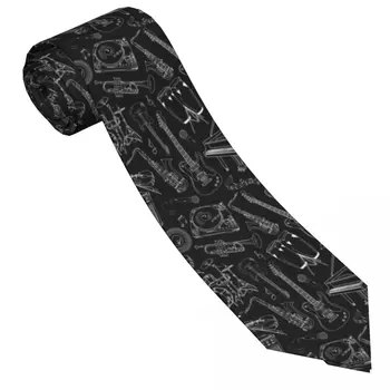 Галстук с музыкальным рисунком для мужчин и женщин, галстук, аксессуары для одежды