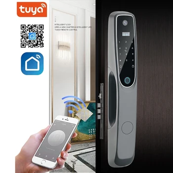 Горячая Распродажа Камера-Глазок Tuya APP Code IC Card Ключ от отпечатка пальца Умный Дверной замок с Дверным звонком
