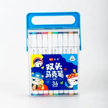 Двуглавый маркер, треугольная ручка, детская живопись, граффити, спиртовая маслянистая ручка, 36 цветов, прямые поставки с фабрики.