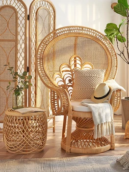 Дизайнерское кресло Gendo Peacock Снимает Мебель для плетения из лозы в Юго-Восточной Азии, Художественное Творчество, Реквизит для свадебной фотографии