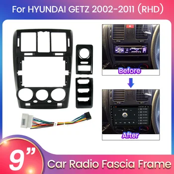 Для HYUNDAI GETZ 2002 2003 2004 2005-2011 RHD Для Android Автомагнитола Панель Фасции Рамка Дополнительные Аксессуары Шнур Питания