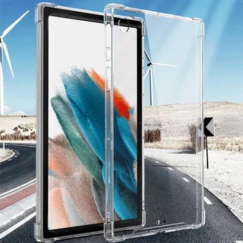 Для Samsung Galaxy Tab A8 10.5 2021 SM-X200 SM-X205 чехол TPU Силиконовая крышка подушки безопасности Прозрачные чехлы для Galaxy A8 SM-X200 X205