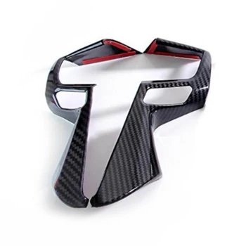 для Toyota Alphard Vellfire 30 2015-2019 Автомобильная отделка рулевого колеса из углеродного волокна, декоративная рамка, наклейки, аксессуары