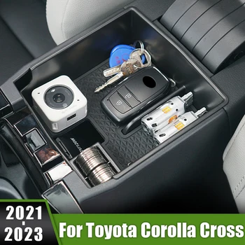Для Toyota Corolla Cross XG10 2021 2022 2023 Гибридный автомобиль Центральный подлокотник Вторичный ящик для хранения Центральной консоли Органайзер Лоток