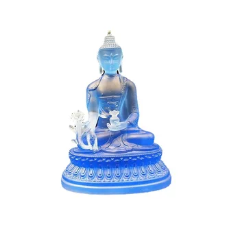 Домашний монастырь с голубой статуей Будды, предлагающий статую Гуаньинь Будды с водной глазурью, изделия из смолы, украшения для рукоделия