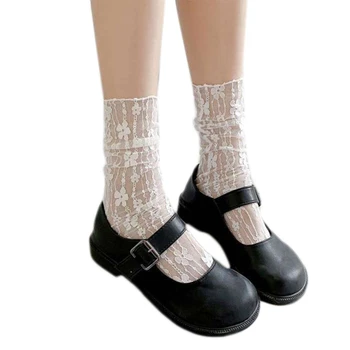 Женские сетчатые кружевные носки в японском стиле 