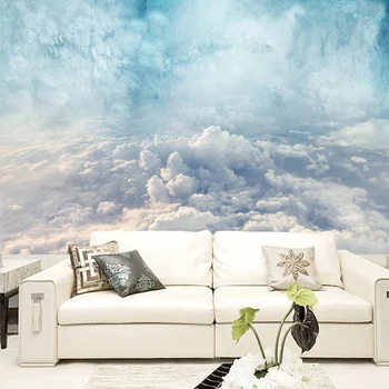 Изготовленная на Заказ 3D Настенная роспись Современное Облачное Небо Обои с природными Пейзажами Гостиная Телевизор Диван Спальня Домашний Декор Обои Papel De Parede