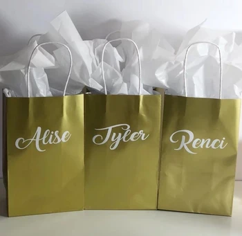 индивидуальные подарочные пакеты для предложения невесты на золотую свадьбу, индивидуальные сумки для Девичника, декор для свадебного душа.