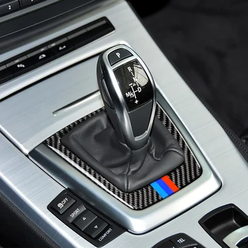 Интерьер автомобиля из углеродного волокна, панель переключения передач, рамка, накладка, защита, наклейка, наклейки для BMW Z4 E89 2009-2016 Автомобильные аксессуары