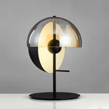 Итальянский дизайн, светодиодная художественная настольная лампа, Металлическая Стеклянная лампа, настольные светильники для гостиной, спальни, промышленный ретро-торшер, светильник для домашнего декора