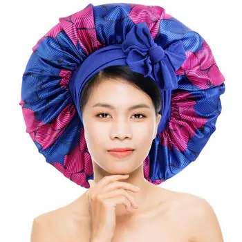 Капор для душа, нескользящий капор для сна, Удобная защита волос, модная женская атласная шапочка для ванны с вьющимися волосами