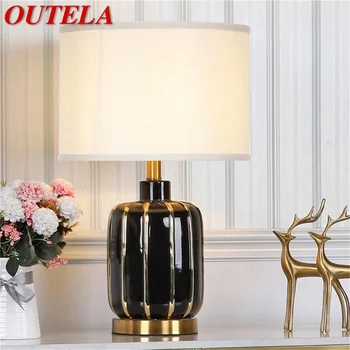 Керамические настольные лампы OUTELA Настольное роскошное современное светодиодное освещение для домашней спальни