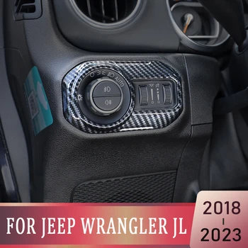 Кнопка регулировки фар для Jeep Wrangler JL 2018-2023, Наклейка на противотуманные фары, Украшение интерьера, Аксессуары для отделки