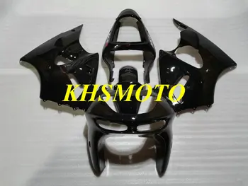 Комплект Мотоциклетных Обтекателей для KAWASAKI Ninja ZX6R 98 99 ZX 6R 1998 1999 ABS Черный Глянец Кузова + Подарки KB17