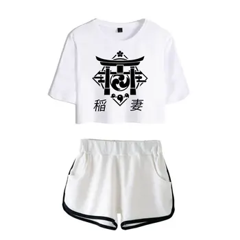Комплекты из двух предметов Genshin impact Inazuma Шорты + футболка с коротким рукавом 2021 Новые женские летние комплекты
