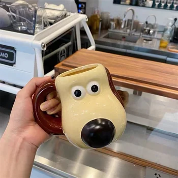 Креативные кружки и чашки с мультяшной собачкой, керамическая чашка 3D Wallaces Gromits, чашка для кофе, молока, воды, сока, Офисная Домашняя кружка