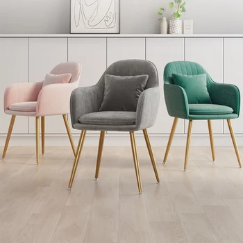 Кресло для столовой в скандинавском стиле в спальне, кухонный комод, Салонный Эргономичный обеденный стул, Современная роскошная мебель для дома Silla Comedor WK50DC
