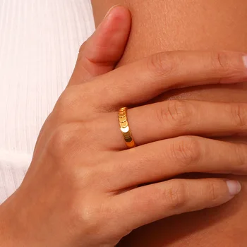 Крошечные кольца в форме селедочной кости для женщин, модное кольцо на палец из нержавеющей стали, эстетические свадебные украшения, подарок bijoux femme 2023