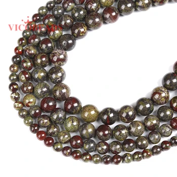 Круглые бусины из натурального камня Крови дракона 6, 8, 10, 12 мм, выберите размер для браслета-ожерелья своими руками