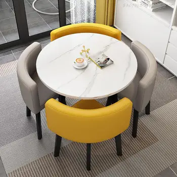 Круглый журнальный столик в скандинавском стиле, Современная минималистичная Роскошная кухня, Дизайнерские Детали гостиной, Мебель для дома Tavolino Da Salotto