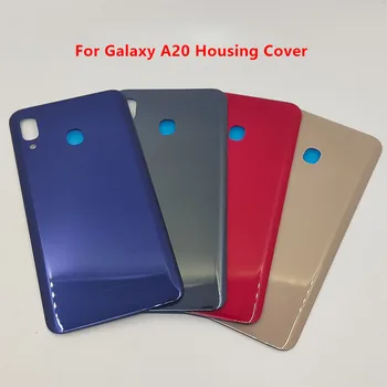 Крышка корпуса для Samsung Galaxy A20 2019 Замена деталей задней панели корпуса с батарейным отсеком + логотип