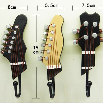 Крючки для гитарных головок, набор Nordic, три декоративные вешалки для гитары, Поделки из смолы, Звуки музыки, домашние декоративные настенные вешалки