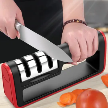 кухонная профессиональная точилка для ножей diamond Quick Professional 3-Ступенчатая точилка для заточки ножей, Инструменты для заточки Точильный камень