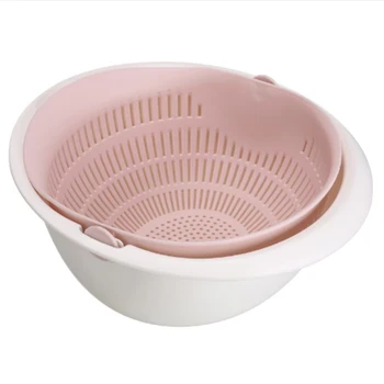Кухонная сливная корзина Чаша Taomi Кухонное ситечко для мытья лапши, овощей и фруктов, Двойная сливная корзина для дома