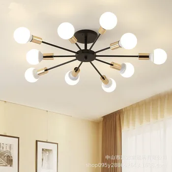 Лампа в гостиной, свежие интернет-светильники знаменитостей 2021 года, Атмосферная многоголовая скандинавская люстра