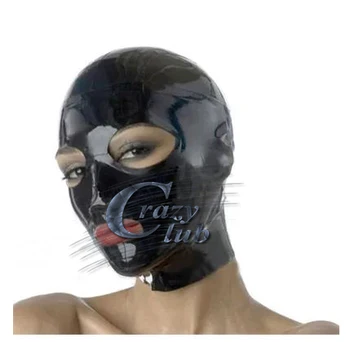 Латексная маска Crazy Club с полным покрытием, открытый резиновый капюшон, Индивидуальный сервис, Сплошной цвет