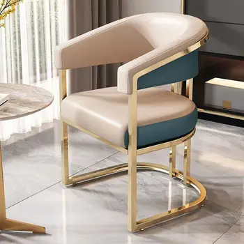 Легкий Роскошный обеденный стул, Современные стулья для гостиной, Креативный Маникюрный столик и стул для переговоров, стул для макияжа, Скандинавская мебель