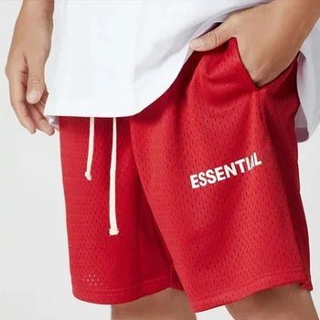 Летние мужские спортивные сетчатые пятиточечные брюки с буквами dstring, короткие свободные брюки для бега трусцой, мужские шорты для фитнеса