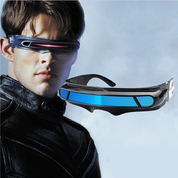 Люди Икс Циклоп Косплей Поляризованные солнцезащитные очки для мужчин и женщин Memory Material Shield Дизайнерские солнцезащитные очки