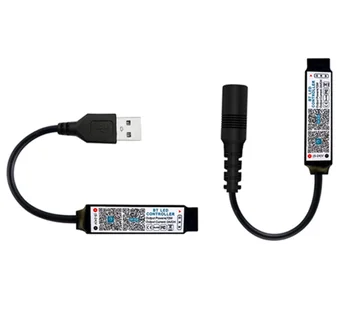 Мини-контроллер RGB, совместимый с Bluetooth, музыкальный контроллер светодиодной ленты для светодиодных лент RGB, интеллектуальное управление приложением DC 5V 12V 24V