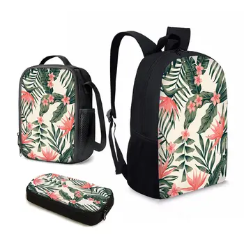 Модный дизайн с цветами гибискуса YIKELUO, подарок для школьников, тропические растения/сумка-рюкзак с цветочным принтом