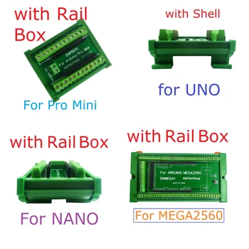 Модуль адаптера винтовой клеммной колодки для крепления на DIN-рейку для платы Arduino UNO /MEGA2560/NANO/Pro mini