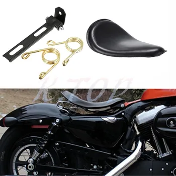 Мотоциклетное Сиденье из Искусственной Кожи Solo Gold Пружинный Кронштейн Подходит Для Harley Sportster Chopper Custom