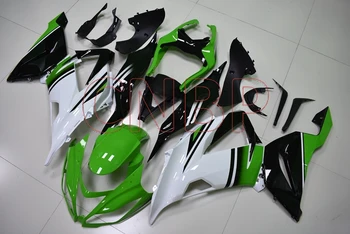 Мотоциклетный Обтекатель Zx6r 2013-2016 Черный Белый Зеленый Комплекты для всего тела Kawasaki Zx6r 13 14 Комплекты обтекателей 636 Zx-6r 13 14