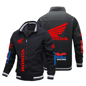 Мужская куртка Мотоциклетная куртка с логотипом Honda Red Wing HRC, пальто, спортивная куртка для байкерских гонок на открытом воздухе, мужская одежда Honda Оверсайз