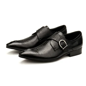 Мужская обувь высшего качества, мужская деловая обувь из коровьей кожи, модные модельные туфли с рисунком крокодиловой кожи, мужская официальная офисная рабочая обувь