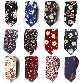 Мужской обтягивающий галстук из хлопка с цветочным узором Пейсли длиной 6 см, высококачественный галстук BWTHZ0224