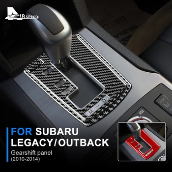 Наклейка из настоящего углеродного волокна для Subaru Legacy Outback 2010 2011 2012 2013 2014, Отделка панели переключения передач автомобиля, Аксессуары для укладки