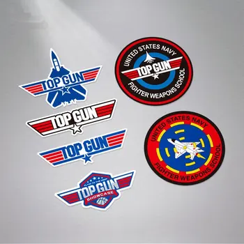 Наклейки Top Gun Fighter Светоотражающая наклейка на костюм ВВС США Виниловая наклейка на мотоцикл и автомобиль США для байкерских грузовиков-фургонов
